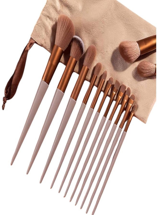 Suicune Brown - Makeup Brush Set with Case, Vegan Makeup Brush Set Professional, Colorful Cosmetic Brushes Makeup Set, Natural Fiber Make up Brushes Vegan, Professional. - Image 1