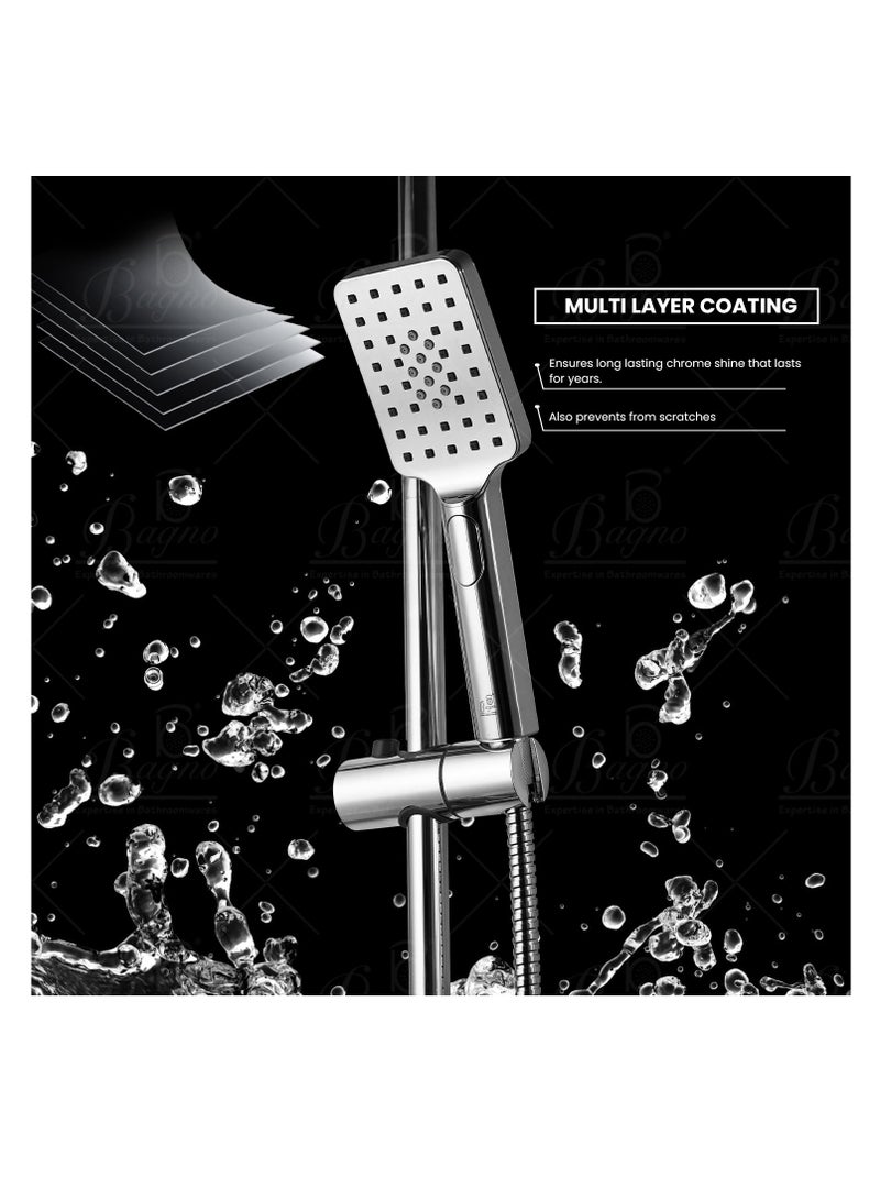 B BAGNO Shower Kit 85-4C with diverter, 210MM shower head, With 15° Rotation Angle / 260MM hand shower Rainfall shower - Image 4