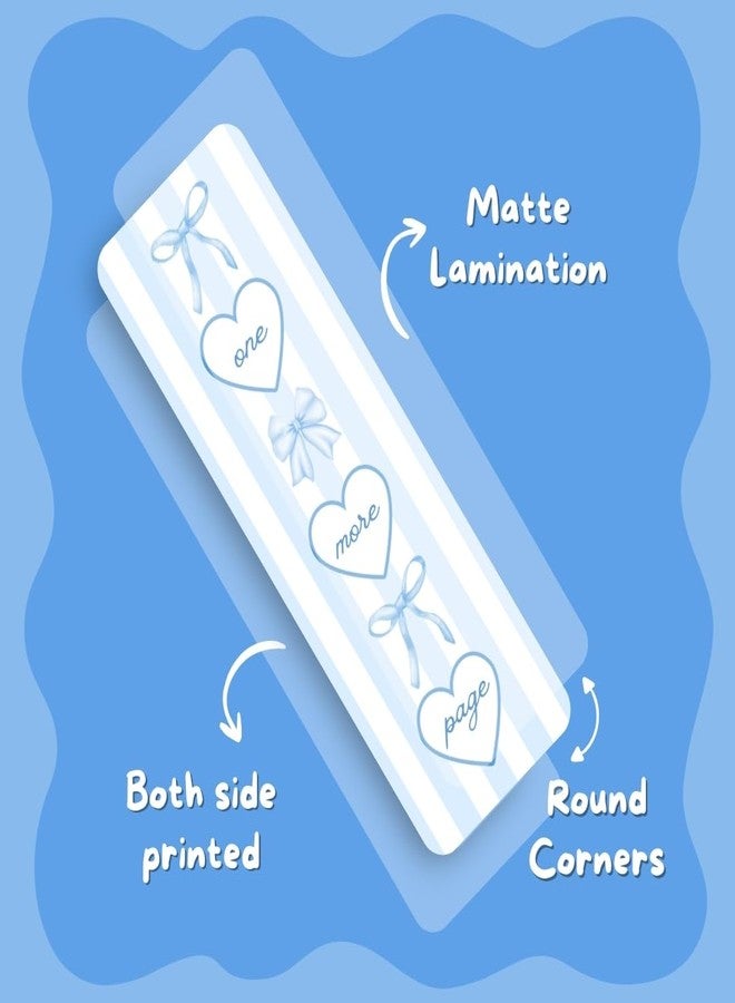 Funk You Store Bookmarks (Set of 15) Pinteresty Designs Bookmarks for Books, Gifting | Matte Laminated, Double-Sided Prints (6 x 2 inches) Quotes for Book Lovers, Novel, Library (Blue Aesthetic) - Image 5