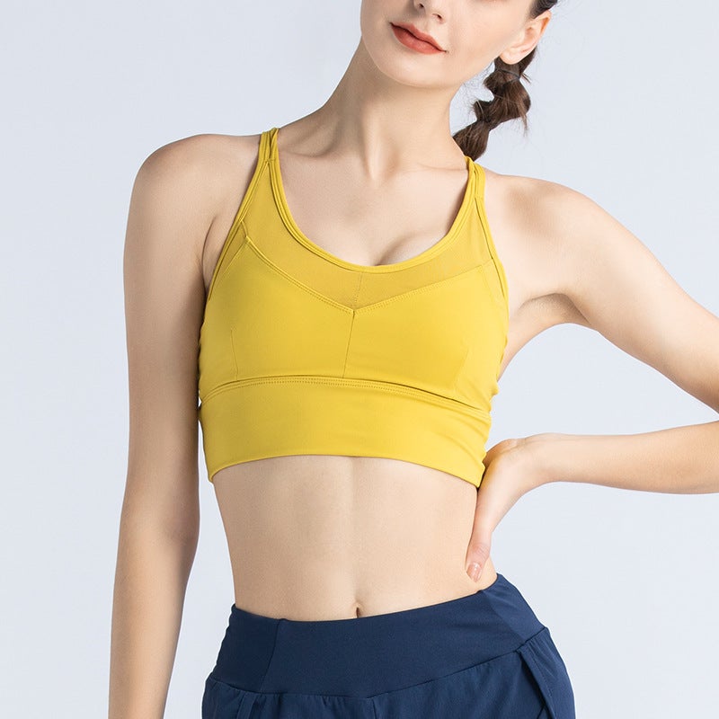 High-End Nylon Shock-Proof High-Intensity Sports Bra Summer Running Fitness Back Top Yoga Bra For Women - Image 4