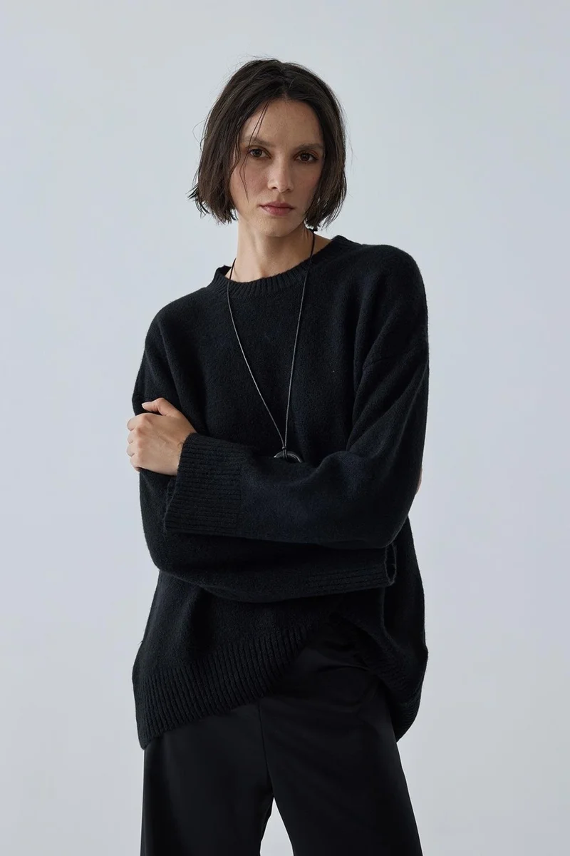 سود كوليكشن Black Lina Basic Sweater