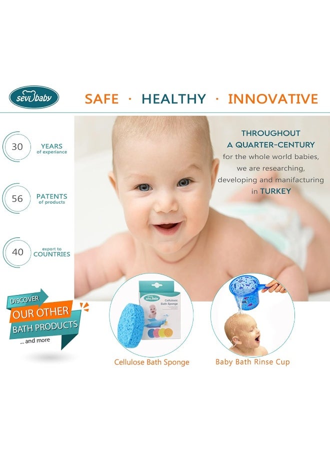 Sevi Baby - Sevi Baby Bath Seat Support Net, Patterned Bath Net with Six Safety Support Corner, Bathtub Shower Net, Premium Quality Bath Sling Mesh for Newborns - Image 1