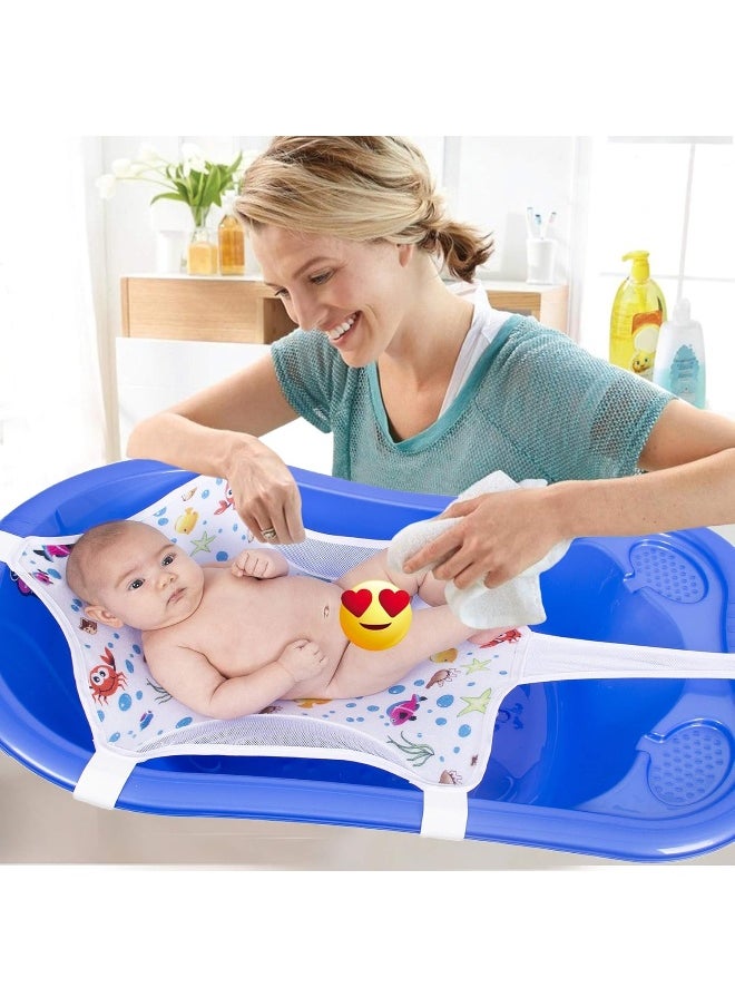 Sevi Baby Sevi Baby Bath Seat Support Net, Patterned Bath Net with Six Safety Support Corner, Bathtub Shower Net, Premium Quality Bath Sling Mesh for Newborns  - Image 5