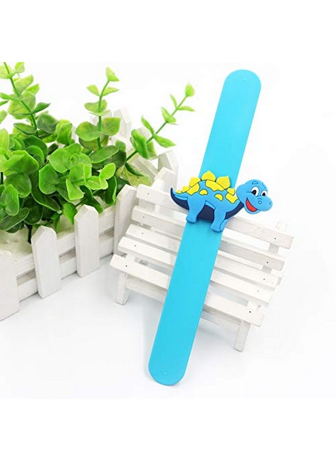 PartyYeah PartyYeah Mcree 6Pcs Dinosaur Slap Bracelet Silicone Wristbands Dinosaur Party Supplies Kids Party Favors Decor Toy School Prize Gifts Children Goodie Bag Fillers Dinosaur Multi-coloured  - Image 5