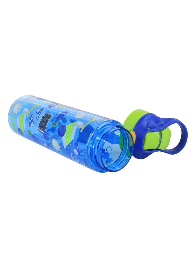 SMILY KIDDOS Smily Kiddos Sipper bottle Flip Plastic Drink Bottle 750 ml - Basket Ball Theme Blue| Anti-Leak BPA Free | ECO-FRIENDLY BPA FREE - Material | suitable for kids to drink water |  - Image 2