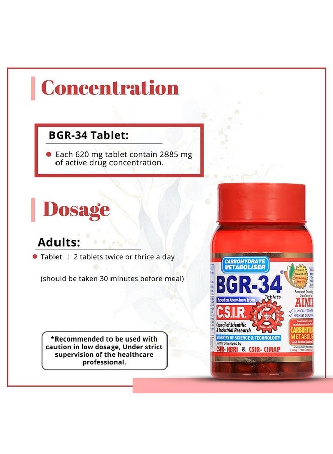 AIMIL BGR-34 Tablets - 100 Tablets (Pack of 6) - Image 4