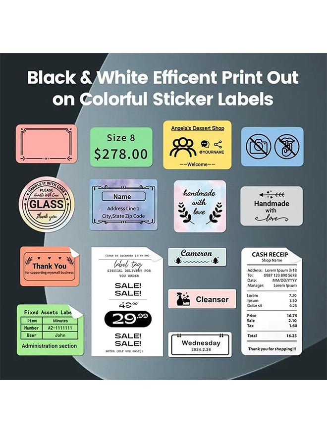 Fast Speed Cordless Miniature Thermals Sticker Printer for Barcodes Organization Inventory Management USB C Charging Cordless Kitchen Label Machine - Image 4