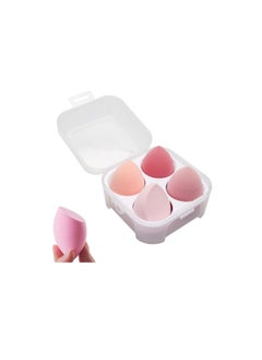Sinen 4 Pcs Dry and Wet Use Makeup Sponge Set Blender Beauty Foundation Blending Sponge for Liquid, Cream, and Powder with Egg Holder Box 