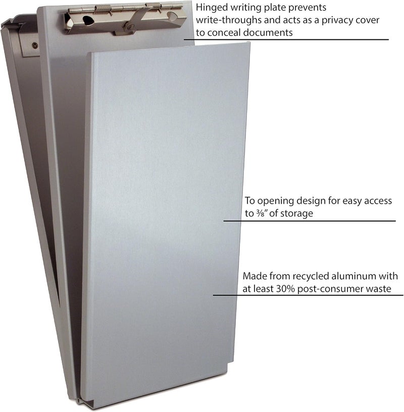 A-Holder Store Saunders Silver Recycled Aluminum Form Holder - Fits 4.75 x 9.5 inch Size Documents - Ideal for Home, Office, and Business Use (10003) - Image 2