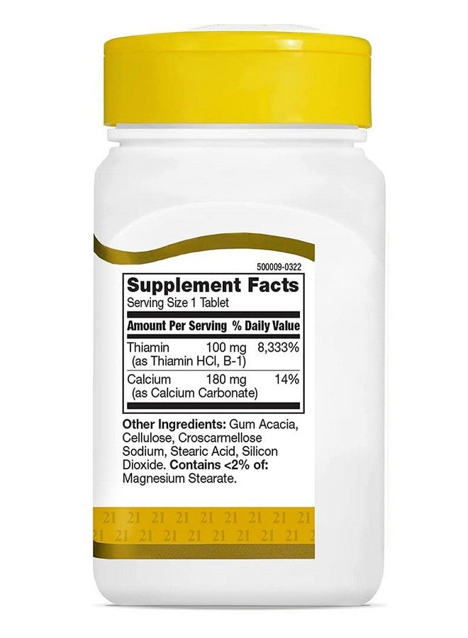 21ST Century VITAMIN B-1 100mg 110 TABS - Image 3