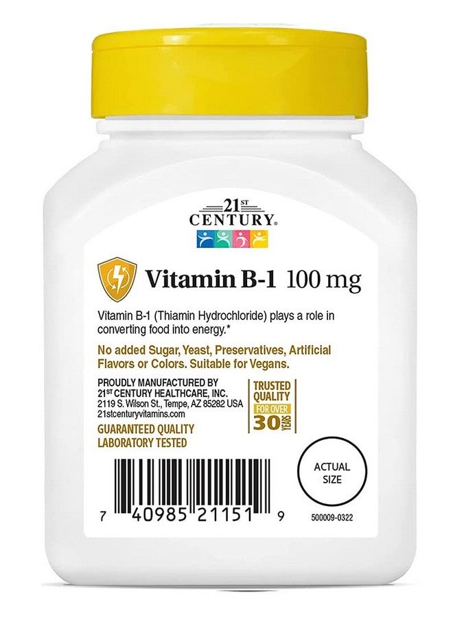 21ST Century VITAMIN B-1 100mg 110 TABS - Image 2