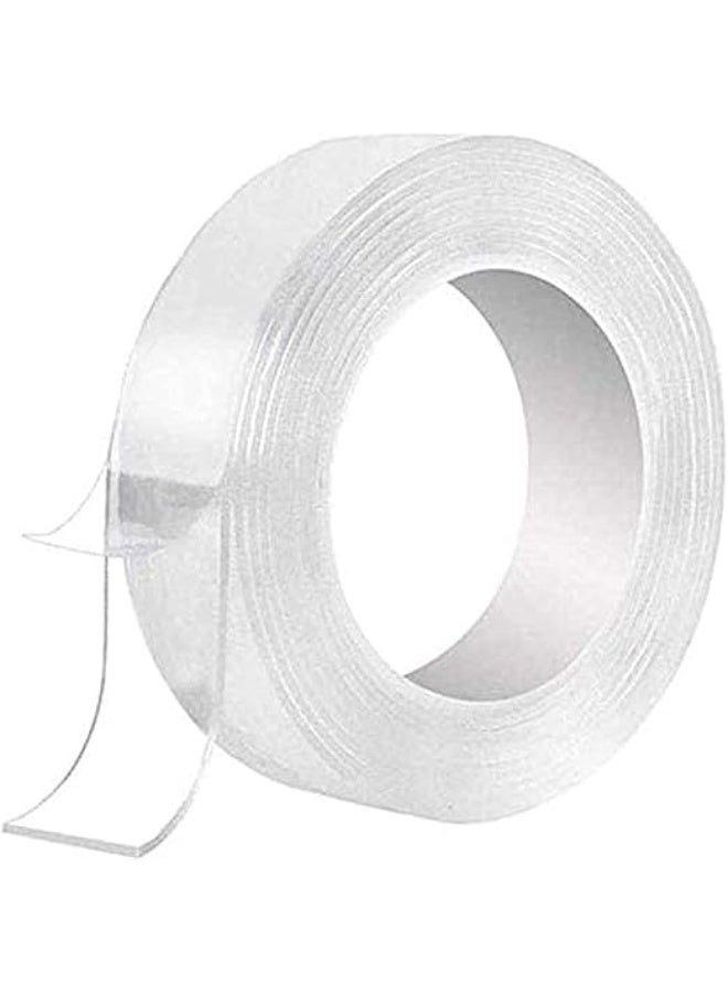 Multipurpose Washable Double Sided Adhesive nano Reusable Adhesive Silicone for Walls Kitchen Carpet Fixing Photos Pasting etc Household  Industrial Gel TapE 3m - Image 1