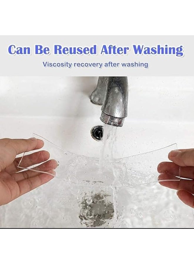 Multipurpose Washable Double Sided Adhesive nano Reusable Adhesive Silicone for Walls Kitchen Carpet Fixing Photos Pasting etc Household  Industrial Gel TapE 3m - Image 3