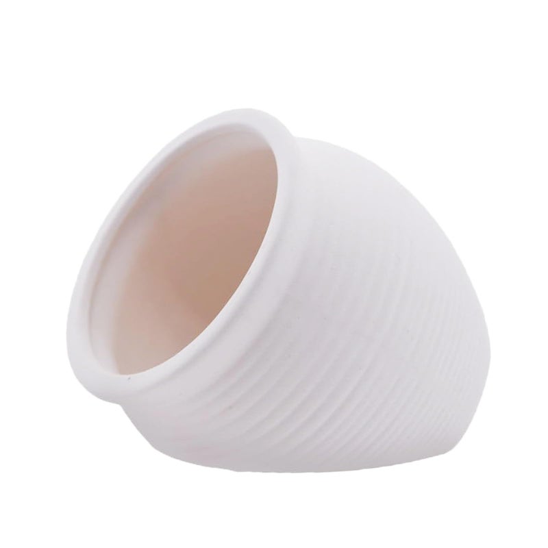 AnRui Ceramic Jar Aquarium Decorations Fish Tank Hideout Cave Cute Pot Aquarium Accessories Decor Ornaments for Cichlid Small Fish Shrimp to Play Hide Breed Habitat White