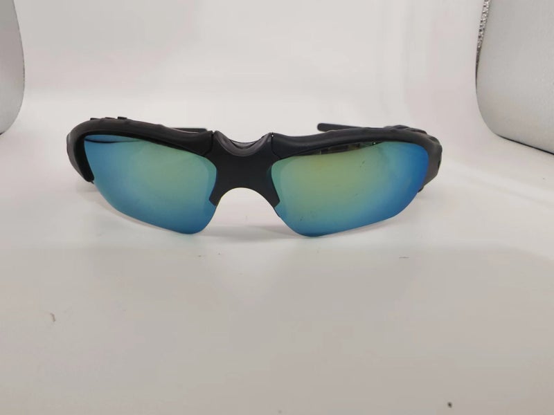 Bluetooth glasses headset 4.1 Earbuds in-ear stereo listening glasses wireless sports polarized sunglasses RC Cyan + leather bag + color box