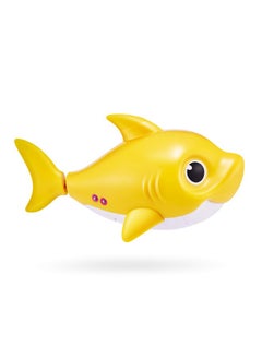 ROBO ALIVE Junior Baby Shark New Silicon Fins Version Singing And Swimming Baby Shark (Yellow) By Zuru  - Image 3