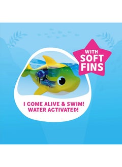 ROBO ALIVE Junior Baby Shark New Silicon Fins Version Singing And Swimming Baby Shark (Yellow) By Zuru  - Image 2