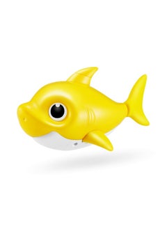 ROBO ALIVE Junior Baby Shark New Silicon Fins Version Singing And Swimming Baby Shark (Yellow) By Zuru  - Image 1