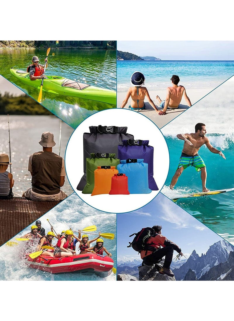 CMGTYYD Waterproof Dry Bag, 6 pcs Lightweight Waterproof Storage Bag, Ultimate Dry Bags, Outdoor Storage Bags Convenient to Store Personal Belongings, Organizer for Camping, Climbing, Rafting  - Image 4