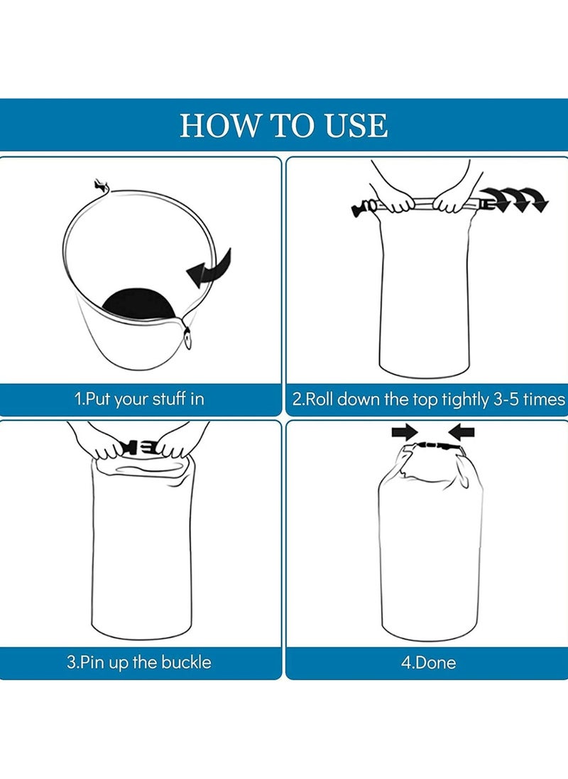 CMGTYYD Waterproof Dry Bag, 6 pcs Lightweight Waterproof Storage Bag, Ultimate Dry Bags, Outdoor Storage Bags Convenient to Store Personal Belongings, Organizer for Camping, Climbing, Rafting  - Image 2
