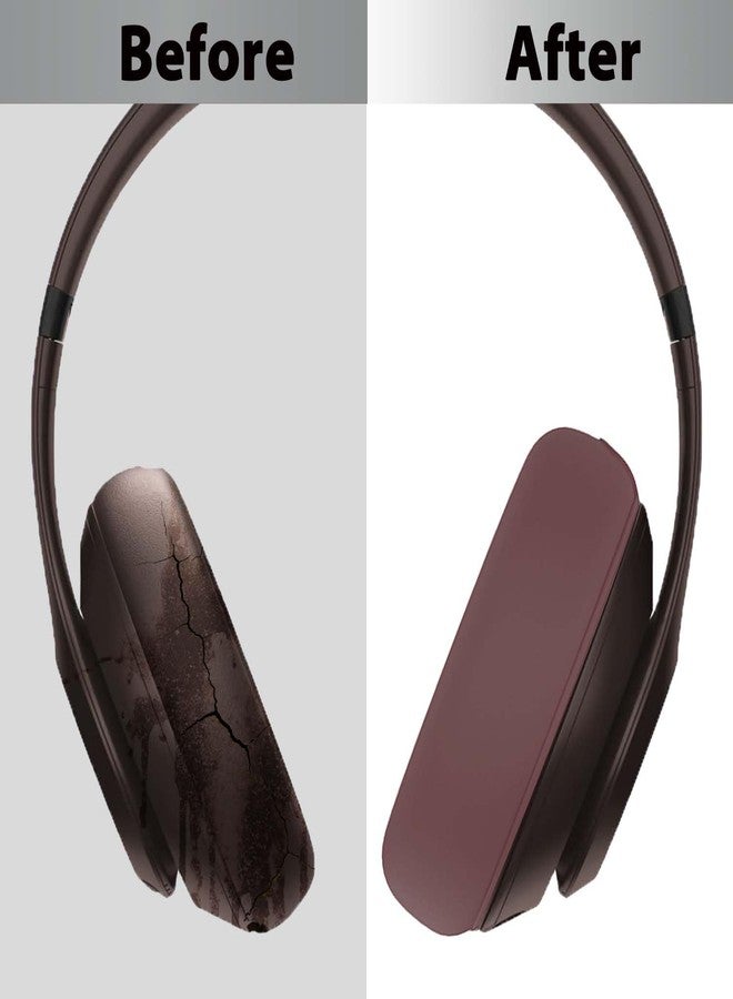 Adhiper Sweat Ear Covers for Beats Studio Pro Headphones, Silicone Case Accessories, Washable & Sweat Proof Ear Pads - Brown - Image 4
