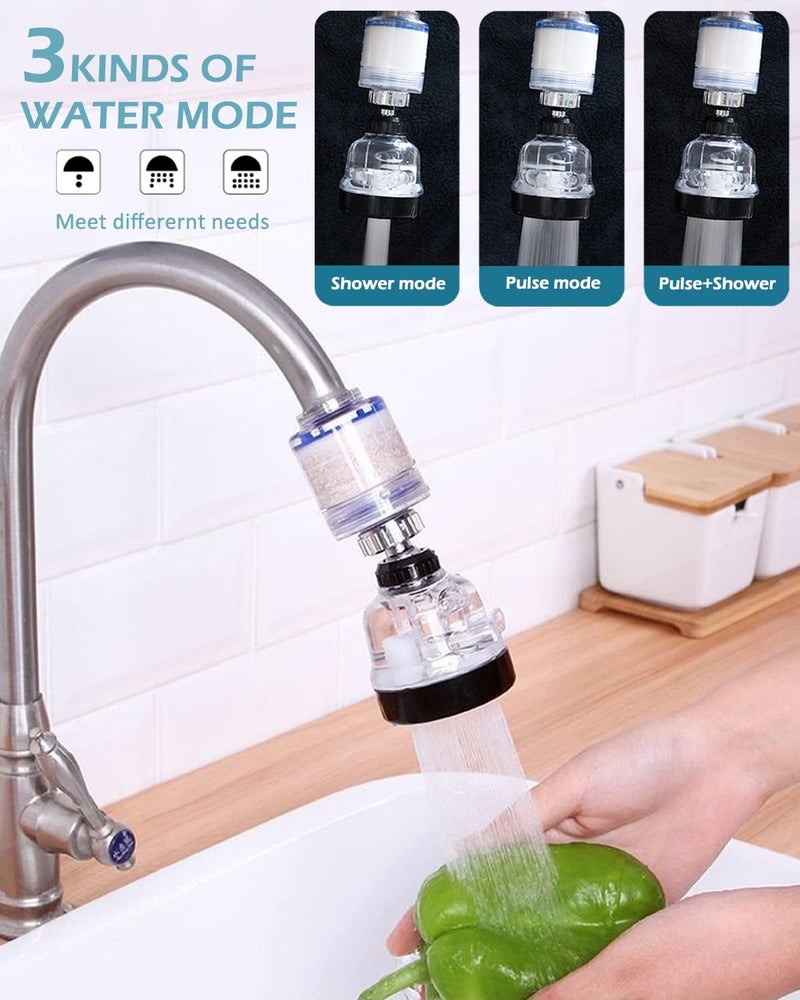 HOME CUBE Water Filter Faucet Tap for Kitchen Sink 360° Rotating Water Saving Faucet Universal Splash Filter Faucet Removes Chlorine Fluoride Heavy Metals Hard Water for Sink - Image 3