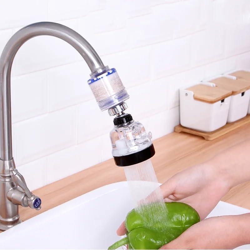 HOME CUBE Water Filter Faucet Tap for Kitchen Sink 360° Rotating Water Saving Faucet Universal Splash Filter Faucet Removes Chlorine Fluoride Heavy Metals Hard Water for Sink - Image 1