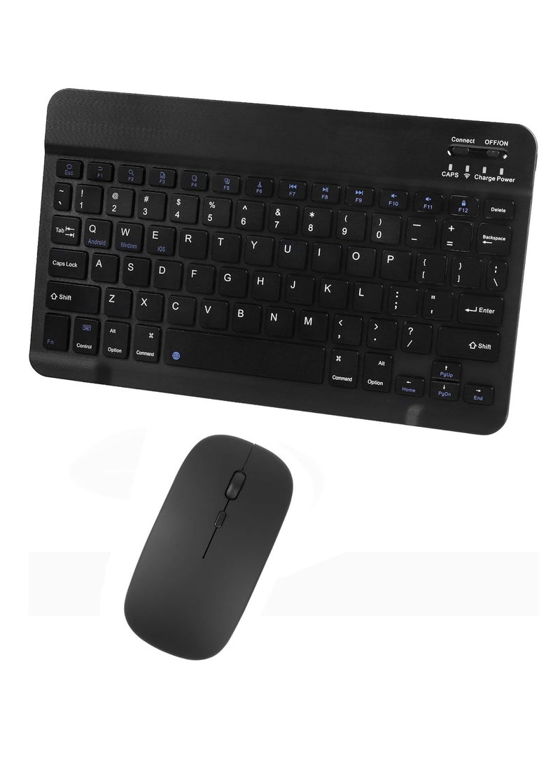 LIVVY LIVVY Wireless Bluetooth Keyboard & Mouse Combo – Ultra-Slim, Rechargeable, Silent Typing, Compact & Portable for Android, Windows, Tablets & Phones(Black)  - Image 1