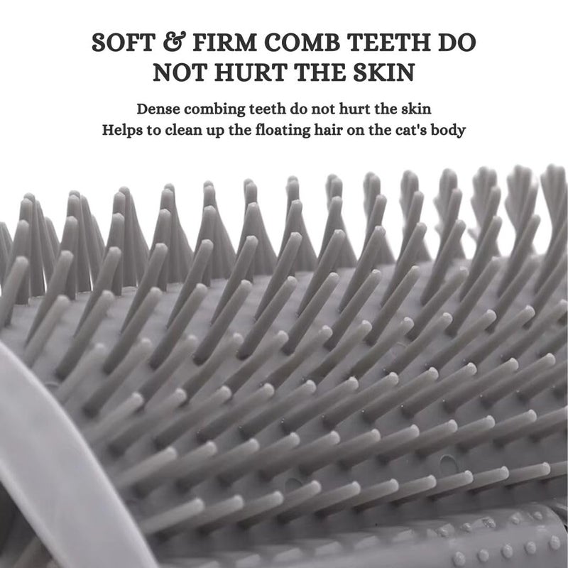 PET FUN Cat Self Groomer Wall Corner Groomer Soft Grooming Brush | Ideal for Short & Long Fur Cats Scratcher, Gentle Massage Brush with Catnip for Dog, Kitten & Puppy - Image 3