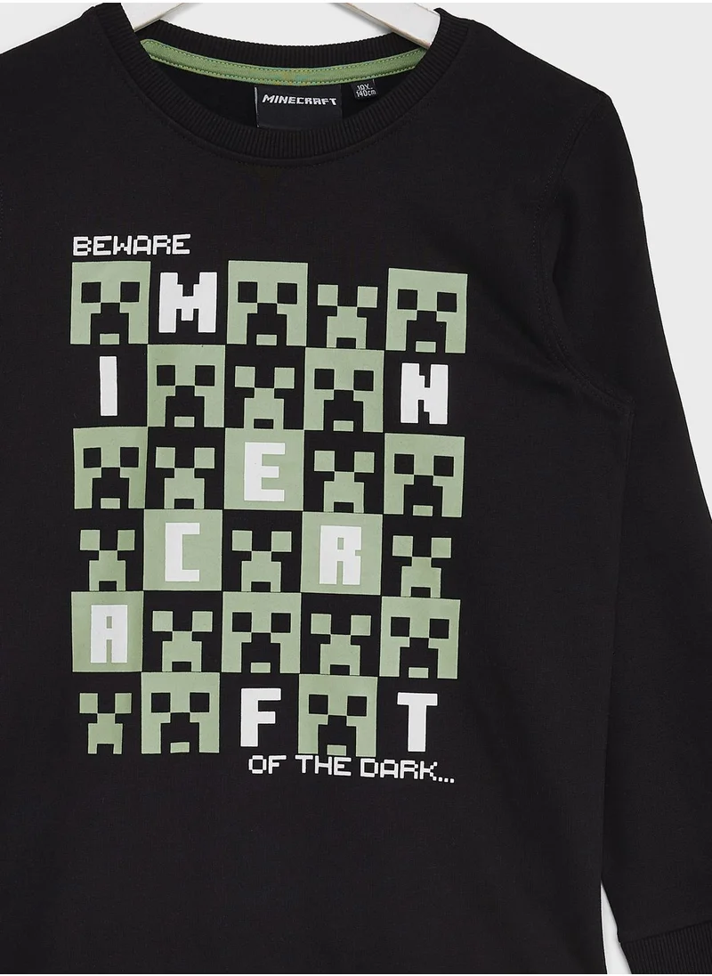 ماين كرافت Minecraft Boys Printed Sweatshirt