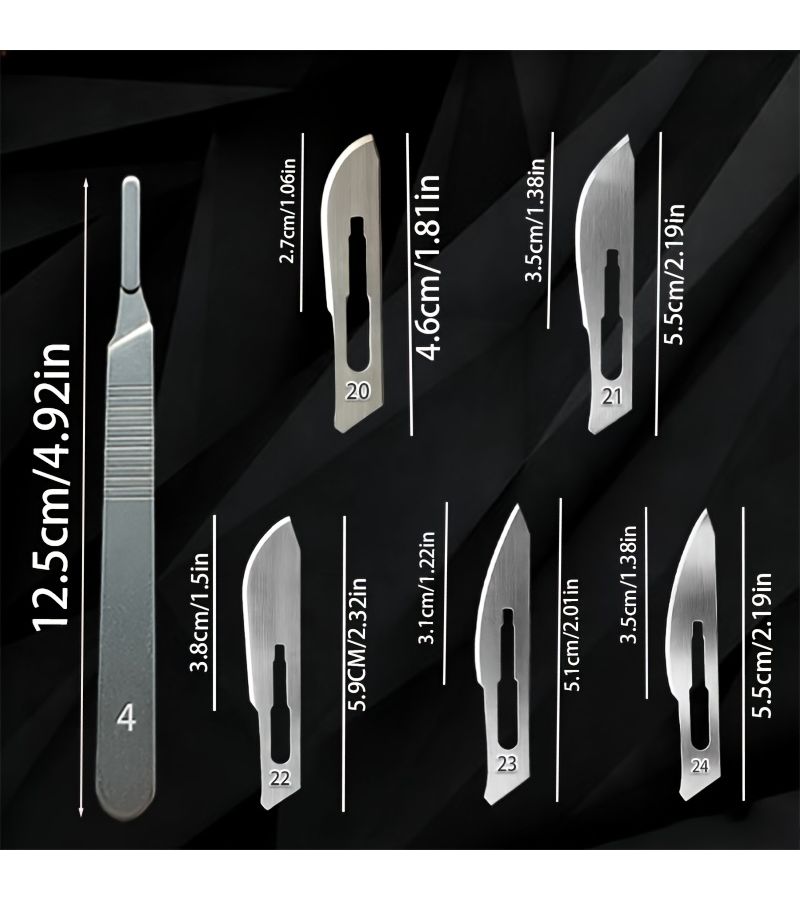 40pcs Carbon Steel Craft Knife Blades Size 23 Sharp And Durable - Image 2