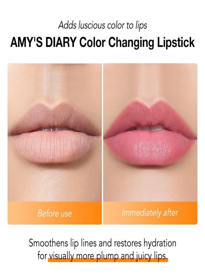 AMY'S DIARY Cherry Blossom Color Changing Lipstick pH Lipstick Lip Balm Rich In Vitamin E For All-Day Moisture Temperature Change Long Lasting Moisturizer Waterproof Labiales - Image 3