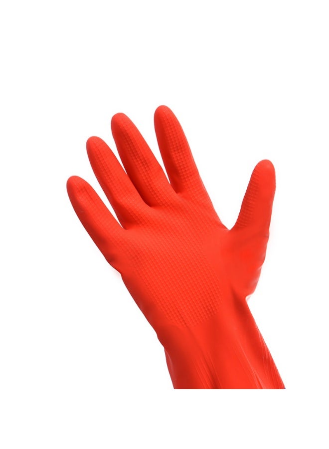 Waterproof Long Sleeves Latex Glovesfor Kitchen Dishwashing Purple/Red - Image 4
