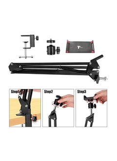 TEGRILO Phone Mount Tablet Holder 360 Adjustable Lazy Stand for iPhone 14/14 Pro 13/13 Pro Max 12 mini/12/12 Pro/12 Pro Max 11/11 Pro/11 Pro Max, iPad Air Pro Mini, all 4"-12.9" Phones and Tablets  - Image 2