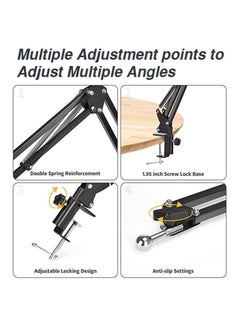TEGRILO Phone Mount Tablet Holder 360 Adjustable Lazy Stand for iPhone 14/14 Pro 13/13 Pro Max 12 mini/12/12 Pro/12 Pro Max 11/11 Pro/11 Pro Max, iPad Air Pro Mini, all 4"-12.9" Phones and Tablets  - Image 3