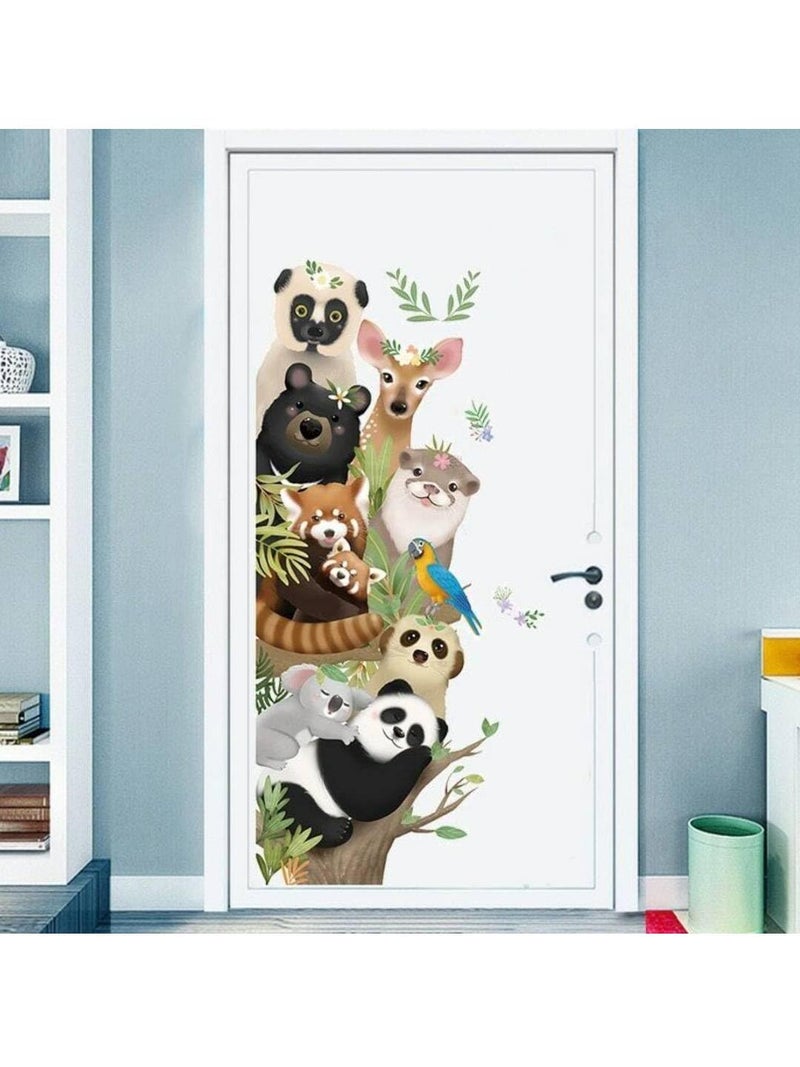 HEUREKA Vinyl Super Cute Animals Tree Panda Koala Otter Deer Bear Monkey Peel and Stick Wall Sticker (90 CM X 60 CM) - Image 3