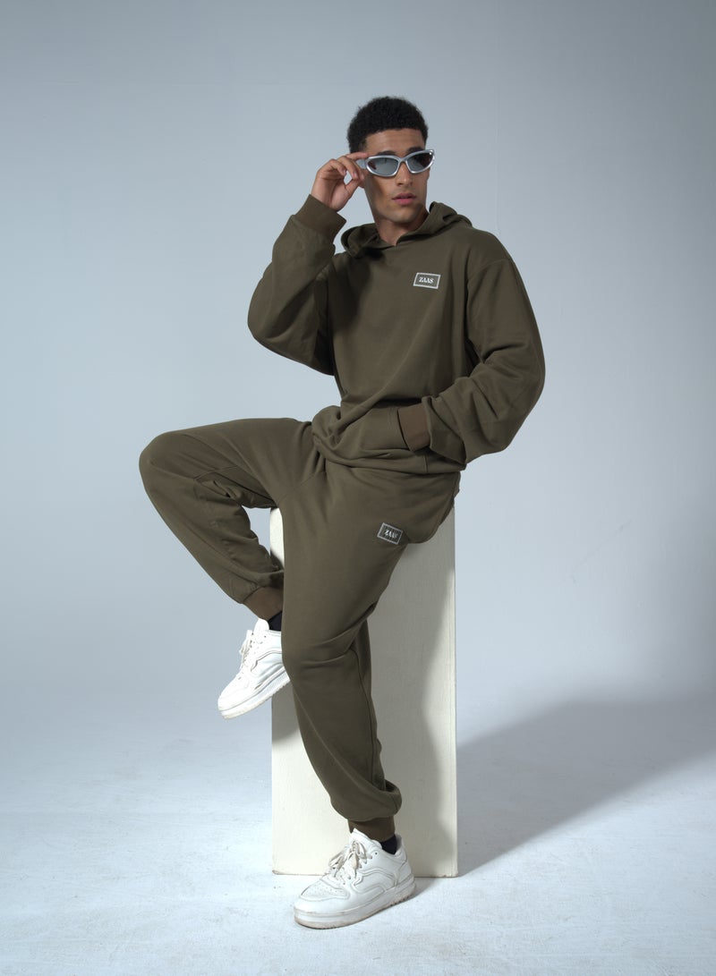 ZAAS ZAAS Olive Green Hoodie Set for Men and Women (UNISEX)  - Image 1