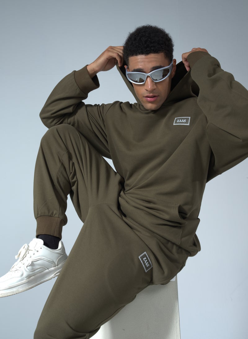 ZAAS ZAAS Olive Green Hoodie Set for Men and Women (UNISEX)  - Image 4