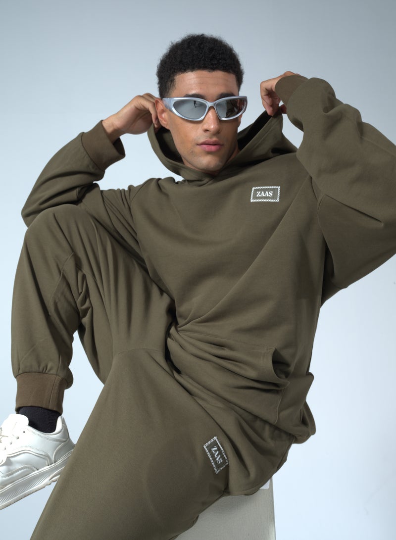 ZAAS ZAAS Olive Green Hoodie Set for Men and Women (UNISEX)  - Image 5
