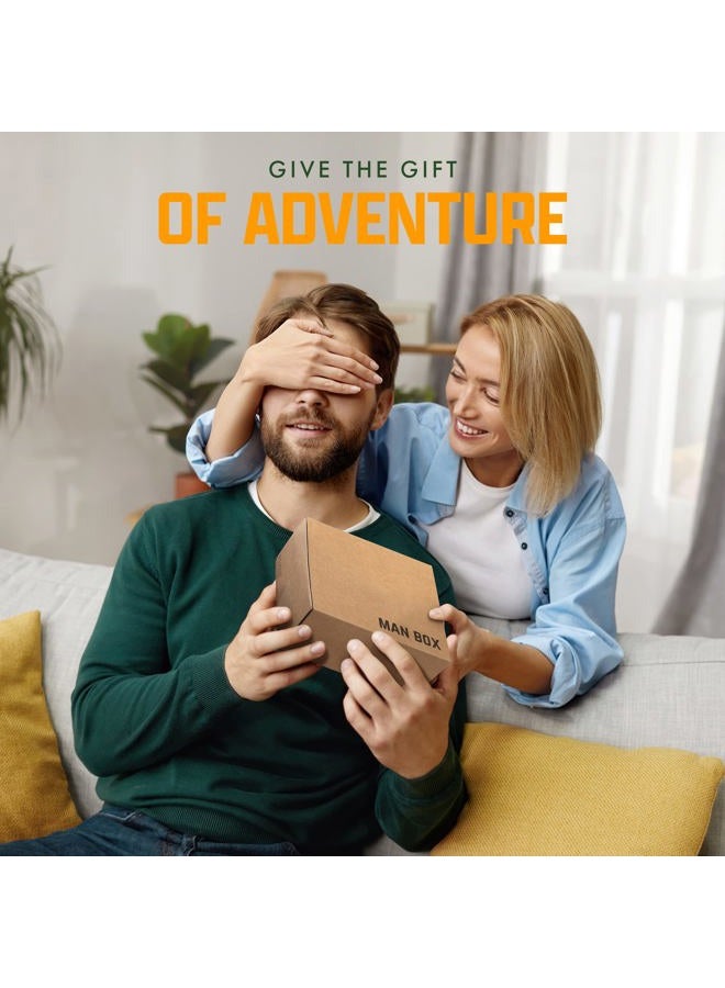 Boxzie صندوق الرجال، صندوق هدايا للرجال - هدايا عيد ميلاد للرجال، سلة للرجال، له - مجموعات تخييم رائعة للرجال، ابن، أخ، صديق، والد، زوج، ذكر، صديق - Image 2
