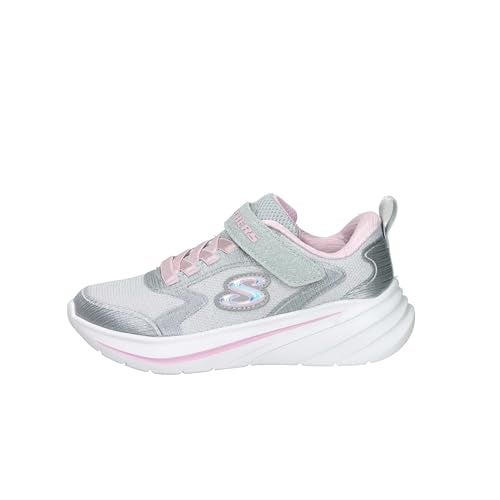 SKECHERS Girls Wave 92 Sneaker, Light Grey, 5 Toddler - Image 1