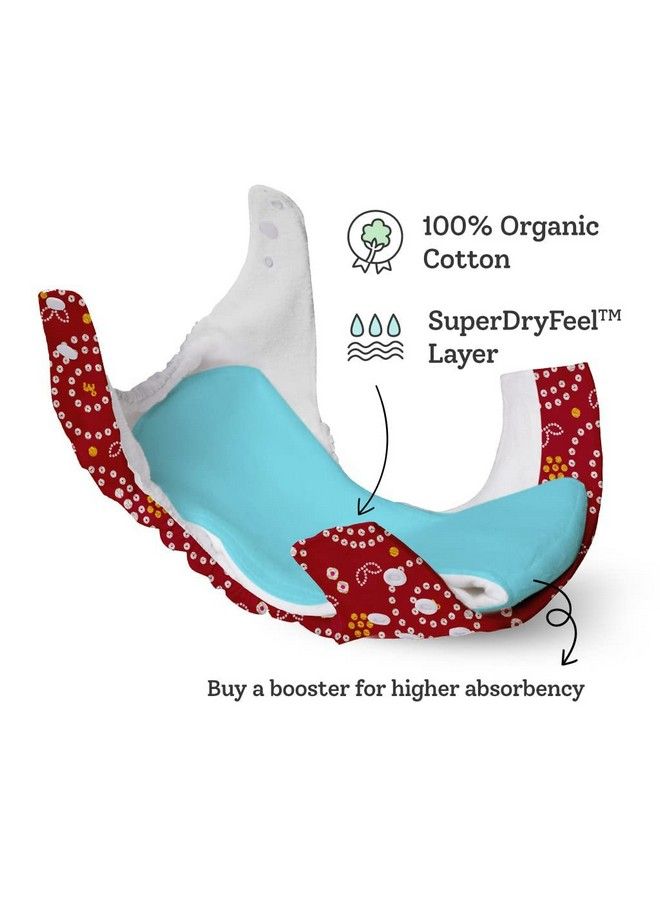 Superbottoms New Uno Freesize Cloth Diaper ; Cloth Diaper For Babies 3M To 3Y ; Washable & Reusable Cloth Diaper With Snapeasy System ; Comes With Cloth Diaper Insert - Image 3