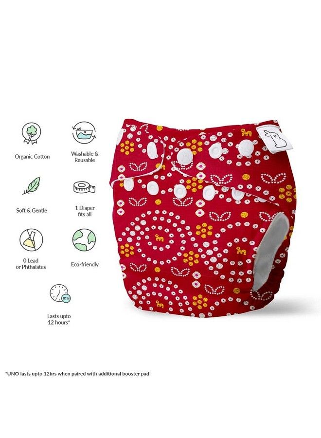 Superbottoms New Uno Freesize Cloth Diaper ; Cloth Diaper For Babies 3M To 3Y ; Washable & Reusable Cloth Diaper With Snapeasy System ; Comes With Cloth Diaper Insert - Image 4