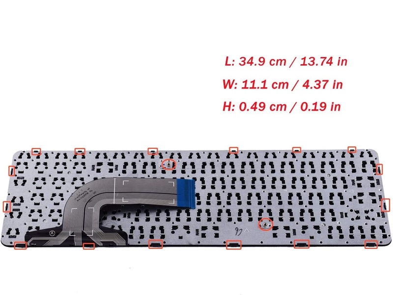 Wefly لوحة مفاتيح لابتوب متوافقة مع HP Pavilion 15-E 15-N 15-G 15-R 15-A 15-S 15-H 15-F TPN-Q118, TPN-F113, 250 G3, 255 G3, 250 G2, 255 G2 - Image 3