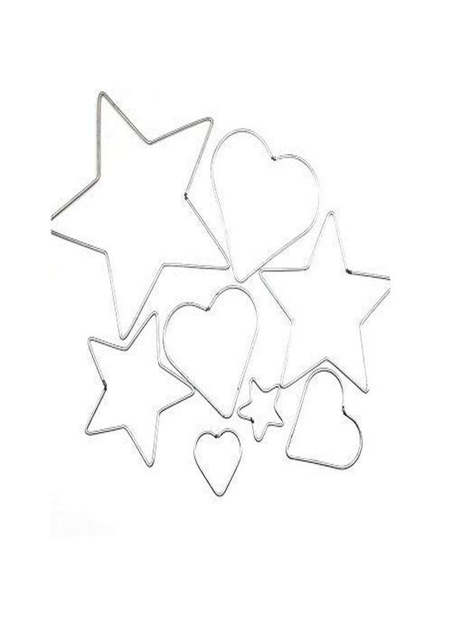 Grekywin DIY Craft Accessory Metal Star Heart Shaped Ring Hoop forDream Catcher and Crafts, 8 Pcs - Image 3