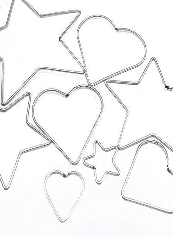 Grekywin DIY Craft Accessory Metal Star Heart Shaped Ring Hoop forDream Catcher and Crafts, 8 Pcs - Image 1