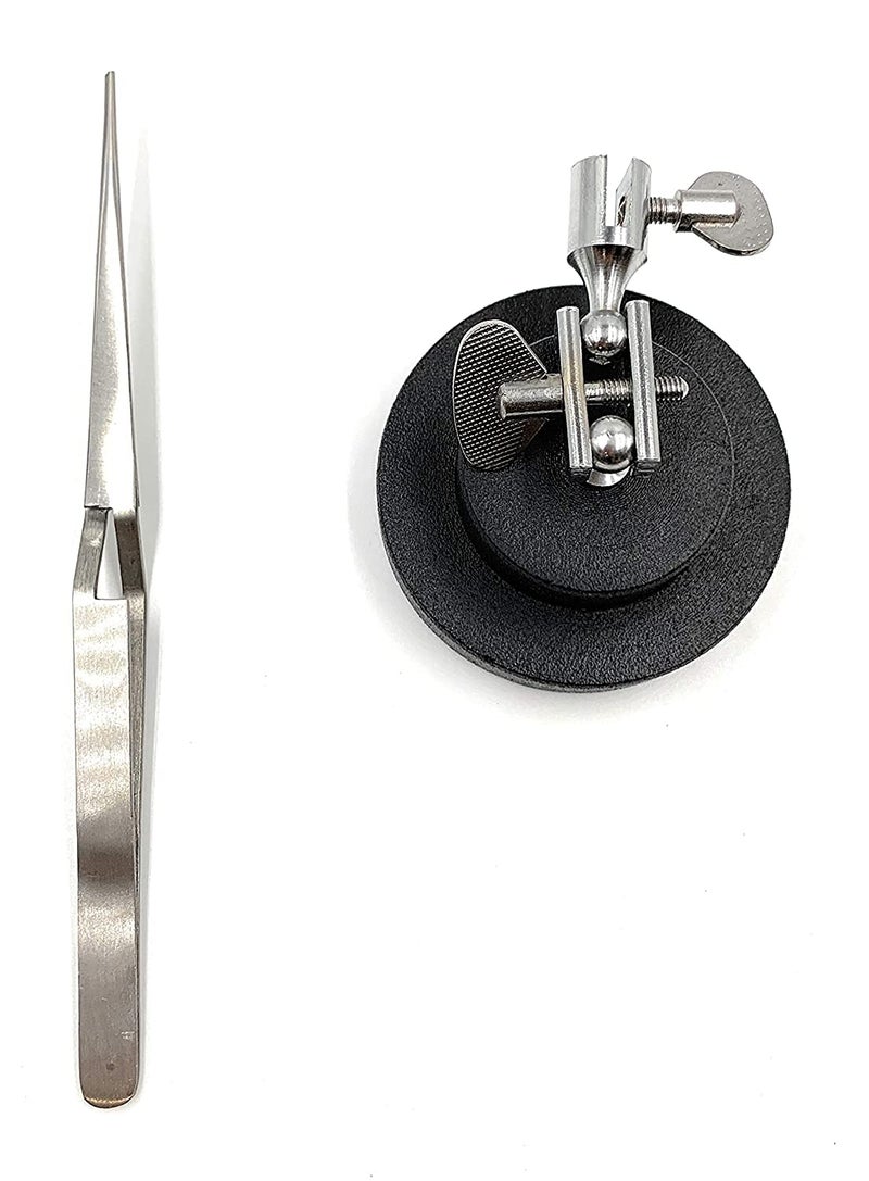 Ceznek Helping Third Hand Round Base CrossLocking Tweezer HandsFree Holder Platform for Soldering Welding Jewellery Making Repair Watchmaking Model Making Hobby Crafts DIY - Image 3