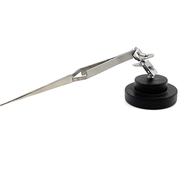 Ceznek Helping Third Hand Round Base CrossLocking Tweezer HandsFree Holder Platform for Soldering Welding Jewellery Making Repair Watchmaking Model Making Hobby Crafts DIY - Image 2