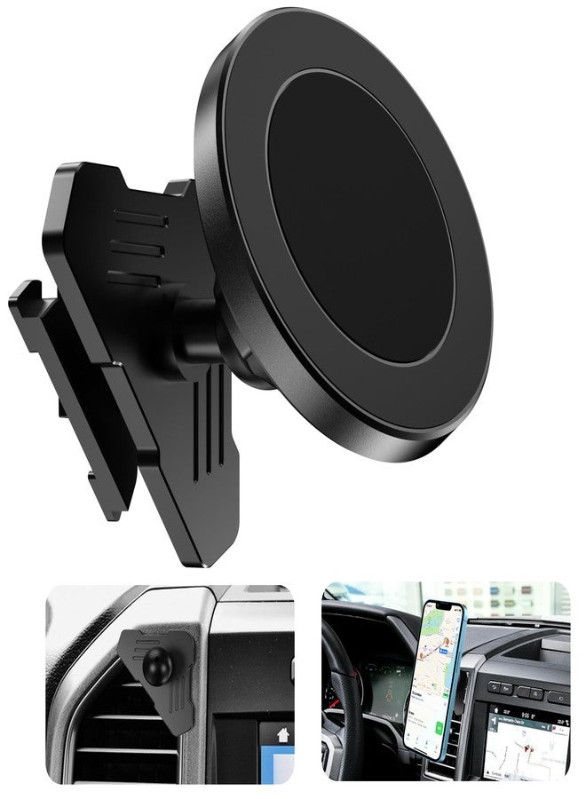 Surfcabin CNC Vent Phone Holder, Magnetic Car Air Vent Phone Holder Cradles Mount Compatible with F150 2015-2020 & Super Duty F250 F350 F450 2017-2021 Universal Bracket Stand for iPhone & Android - Image 1