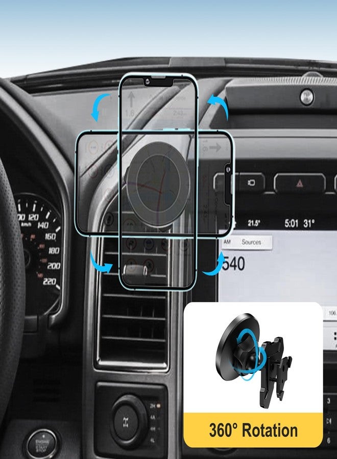 Surfcabin CNC Vent Phone Holder, Magnetic Car Air Vent Phone Holder Cradles Mount Compatible with F150 2015-2020 & Super Duty F250 F350 F450 2017-2021 Universal Bracket Stand for iPhone & Android - Image 5